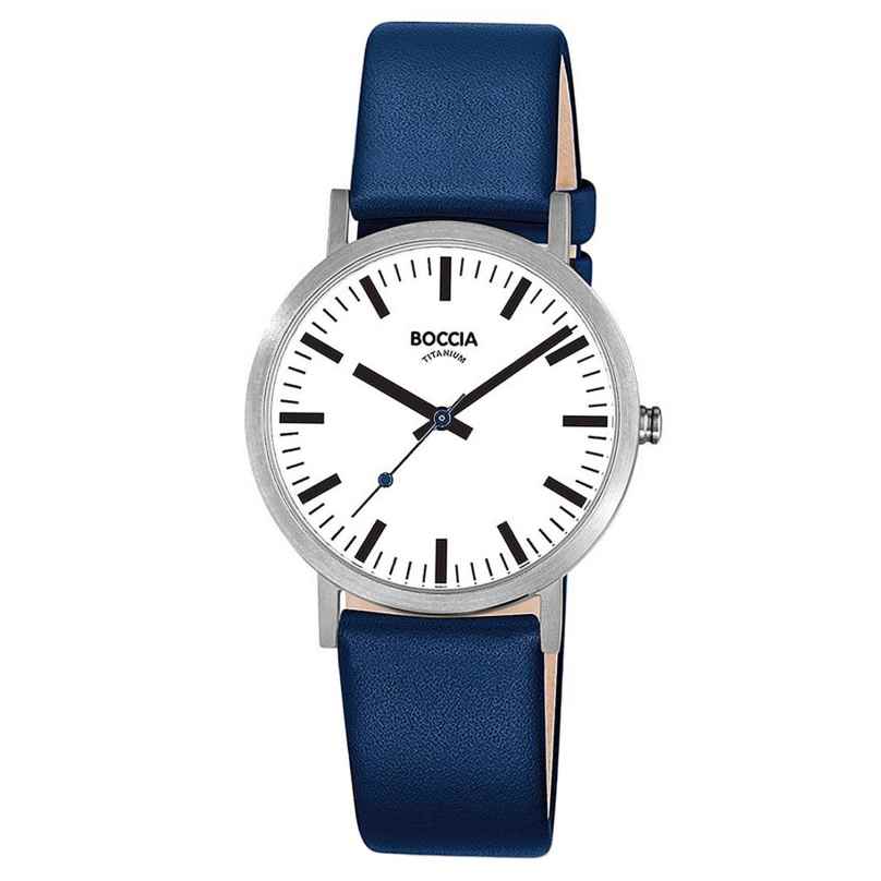 Boccia 3651-18 Unisex-Uhr Quarz Titan/Dunkelblau 4040066281896