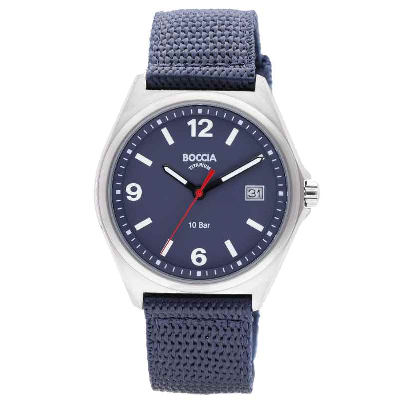 Boccia 3663-03 Men's Watch Titanium 10 bar Navy Blue 4040066288642