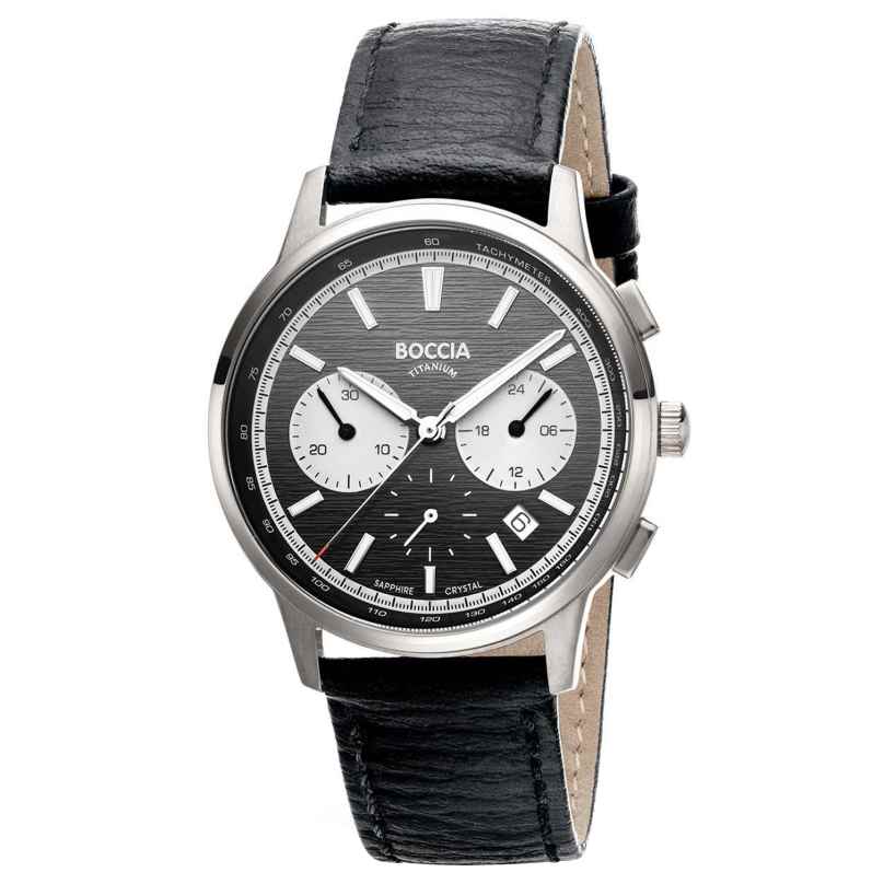Boccia 3734-01 Men´s Watch Chronograph Titanium Black 4040066288888