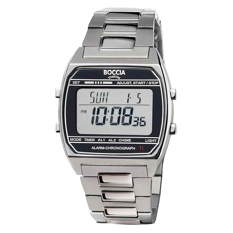 Boccia 3738-05 Digital Armband-Uhr Titan Grau 4040066288789