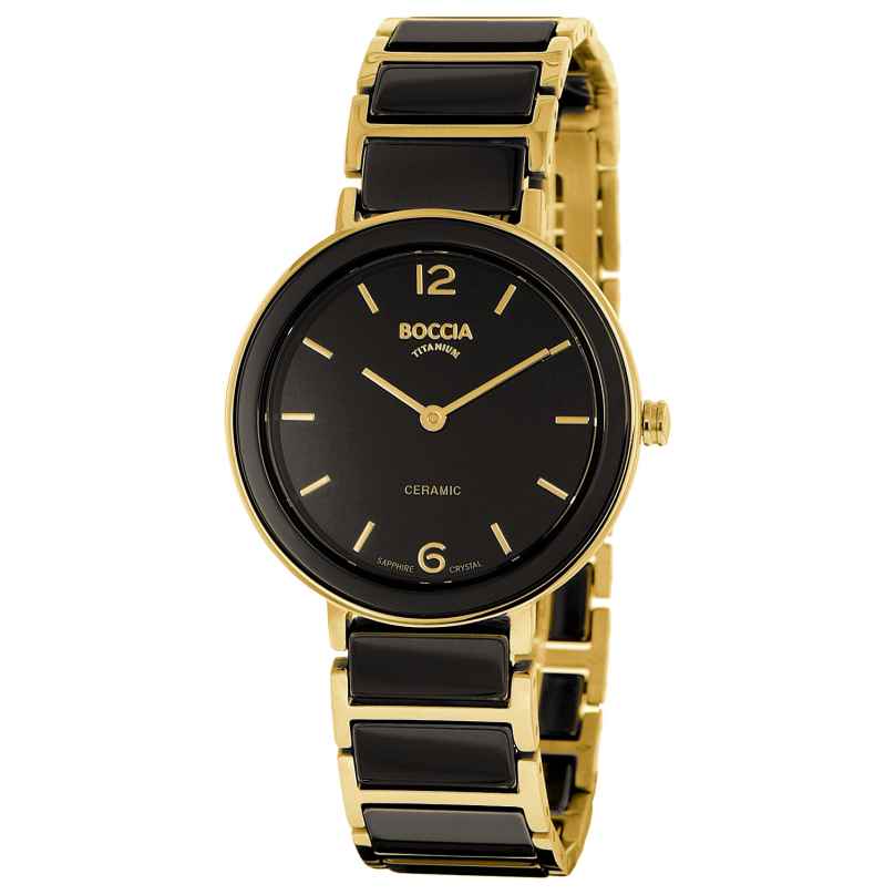Boccia 3311-04 Women's Watch Titanium Black/Gold Tone 4040066290539