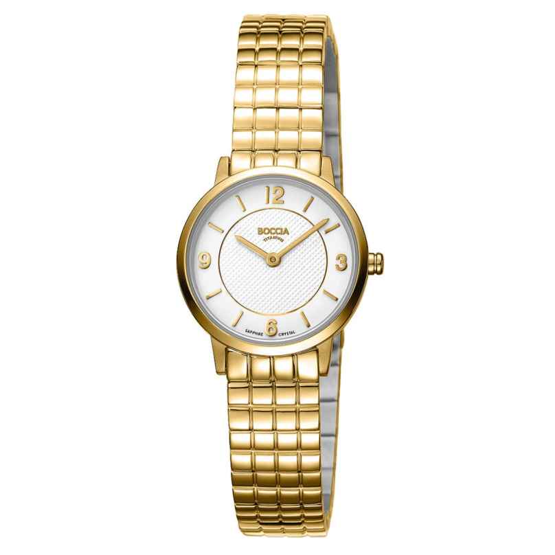 Boccia 3371-05 Women's Watch Gold Tone Titanium with Sapphire Crystal 4040066290652