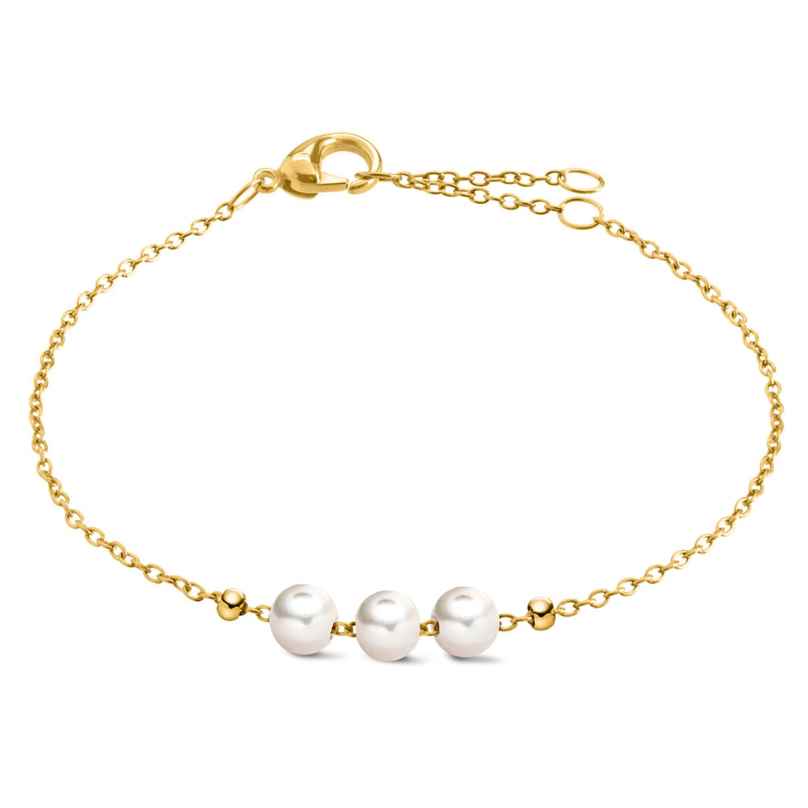 Boccia 03072-02 Women's Bracelet Gold Plated Titanium with 3 Pearls 4040066291796