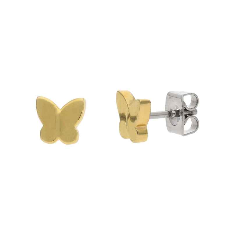 Boccia 05091-02 Kinder-Ohrringe Titan Ohrstecker Schmetterling Goldfarben 4040066286136