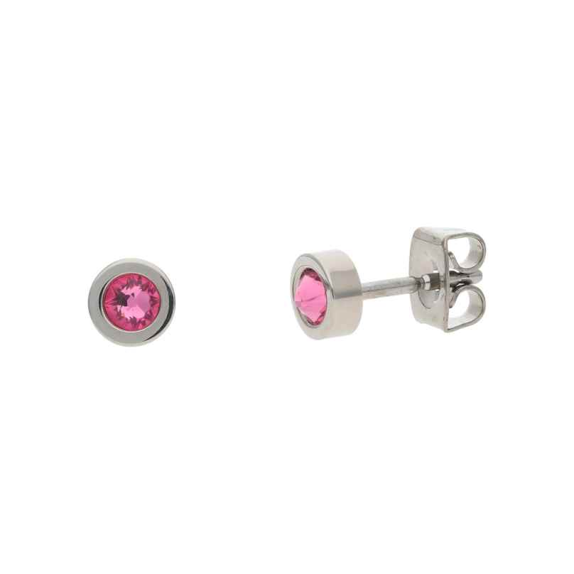 Boccia 05095-02 Titan-Ohrstecker für Kinder Pink 4040066286273