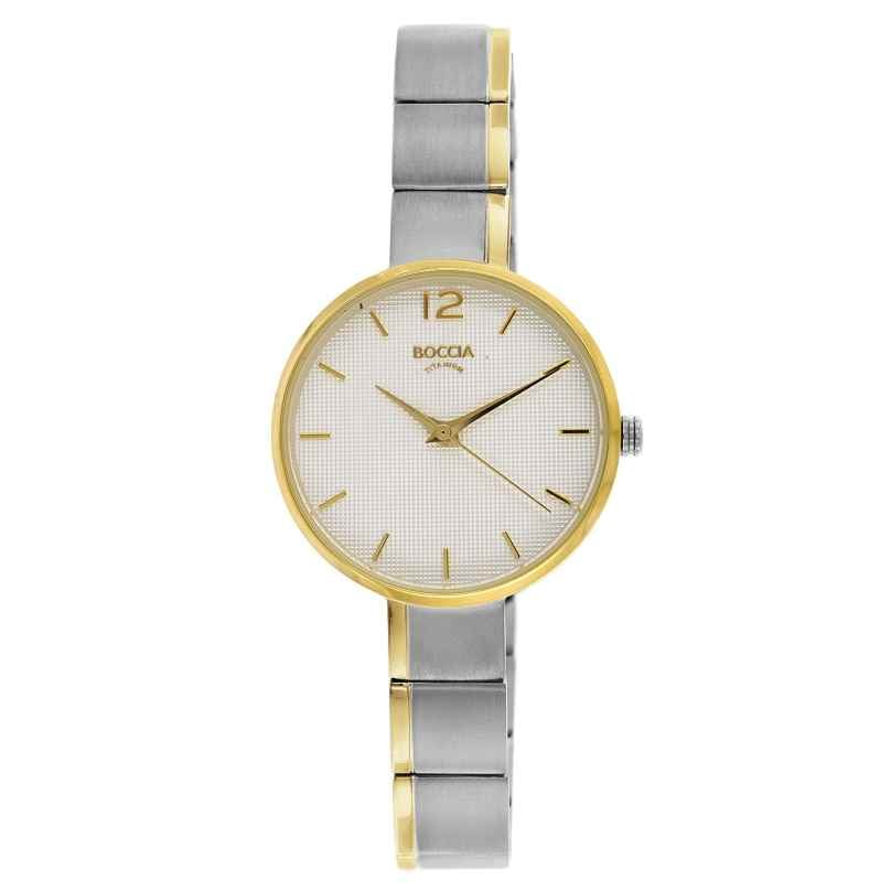 Boccia 3308-05 Damen-Armbanduhr Quarz Titan Zweifarbig 4040066294698