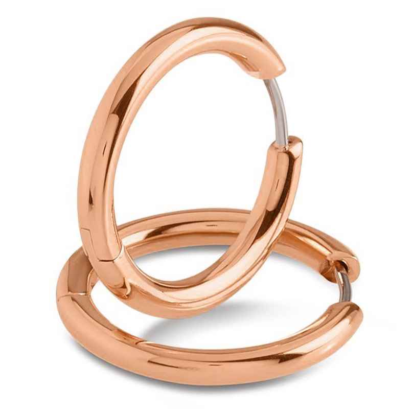 Boccia 05072-03 Damen-Creolen Ohrringe Titan Roségoldfarben 23 mm 4040066279428