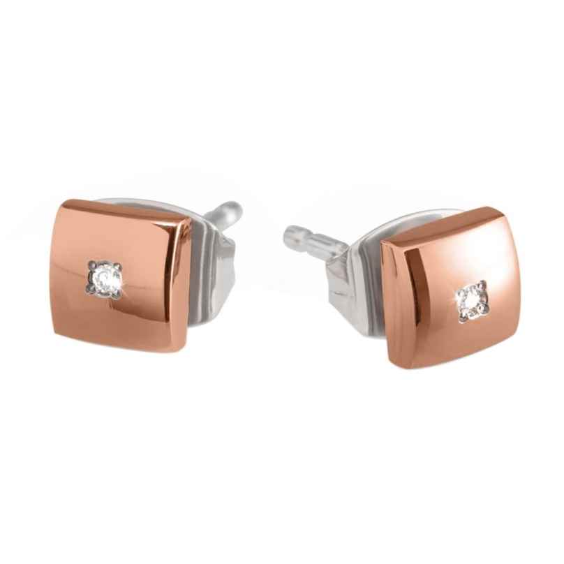 Boccia 05050-04 Women's Diamond Stud Earrings Titanium Rose Gold Tone 4040066267425