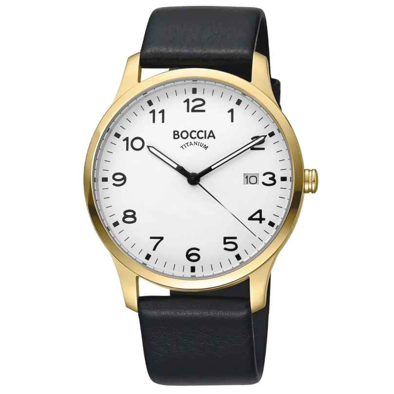 Boccia 3620-08 Men's Watch Titanium Gold-Plated 4040066277516