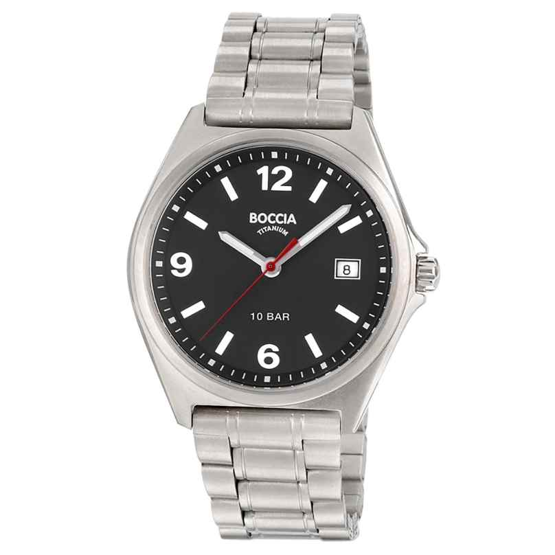 Boccia 3663-01 Men's Wristwatch Titanium Black 10 bar 4040066279947