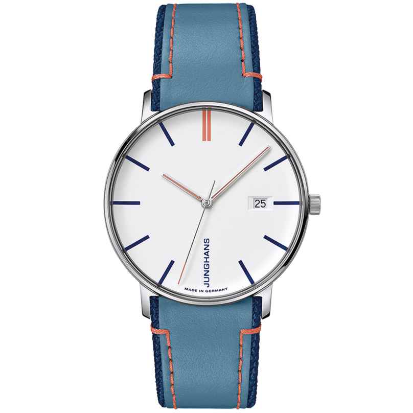Junghans 41/4481.00 Unisex Armbanduhr Form Quarz Blau/Orange 4000897396046
