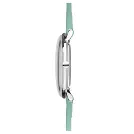 Junghans 47/4554.02 max bill Damenuhr mit Lederband Hellgrün/Hellblau