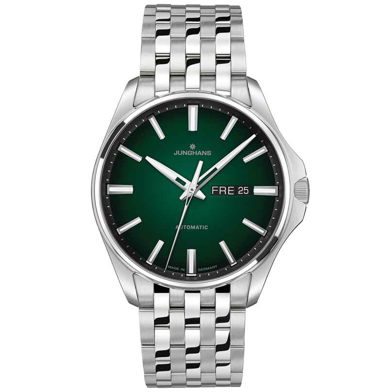 Junghans 27/4518.44 Meister S Herrenuhr Automatik Stahl/Dunkelgrün 4000897396732