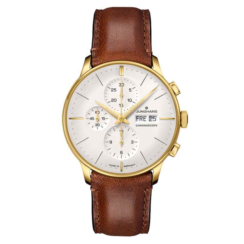 Junghans 27/7620.02 Meister Chronoscope Herrenuhr Automatic Braun/Goldfarben 4000897397241