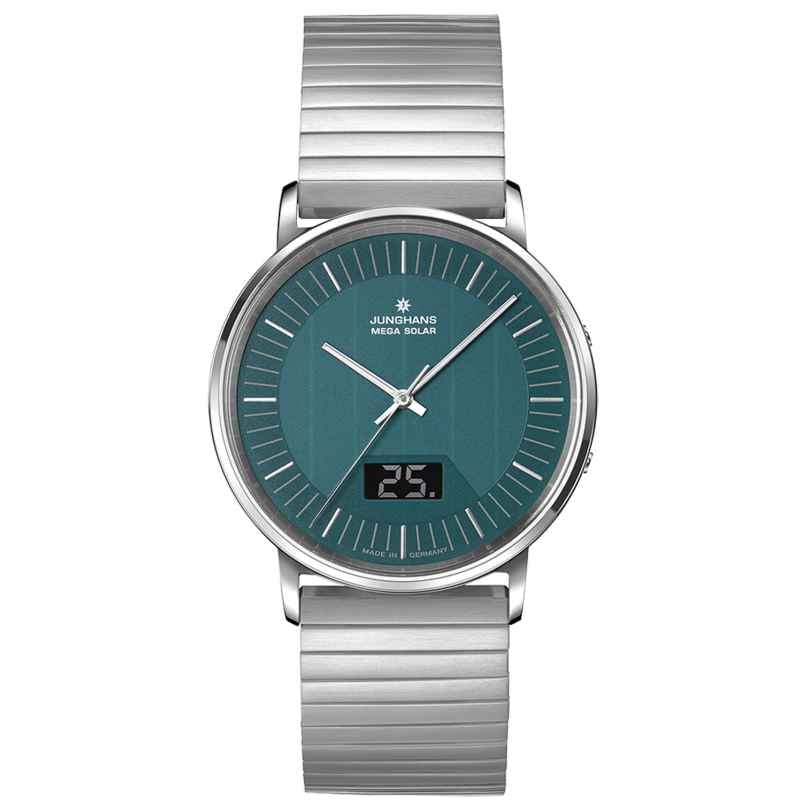 Junghans 56/4621.44 Herrenuhr Funk Milano Mega Solar Stahl/Blau 4000897397456