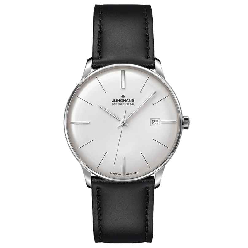Junghans 59/4603.02 Meister Mega Solar Herrenuhr Schwarz/Weiß 4000897397432