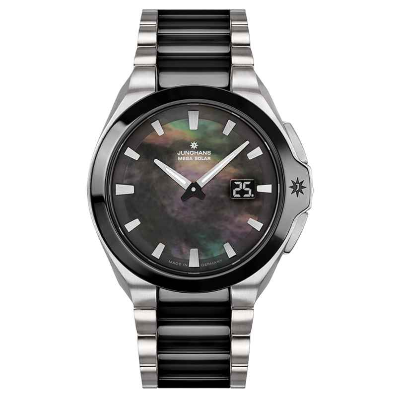 Junghans 15/1602.44 Funk-Solaruhr für Damen Spektrum Mega Solar Schwarz 4000897397500