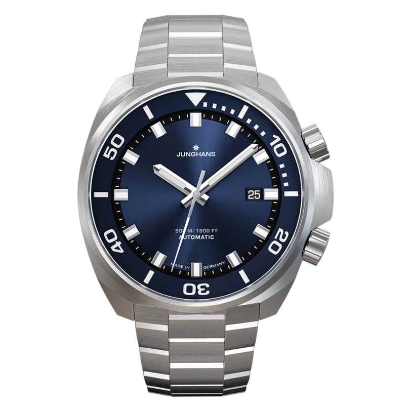 Junghans 27/4660.44 Herrenuhr Automatik 50 bar Aquaris Blue 2 Bänder 4000897397395