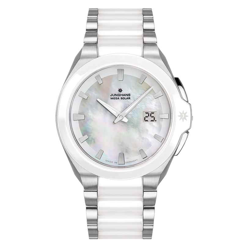 Junghans 15/1601.44 Funk-Solaruhr für Damen Spektrum Mega Solar Weiß 4000897397517