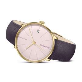 Junghans 027/7232.00 Meister Fein Ladies' Watch Small Automatic Purple/Gold