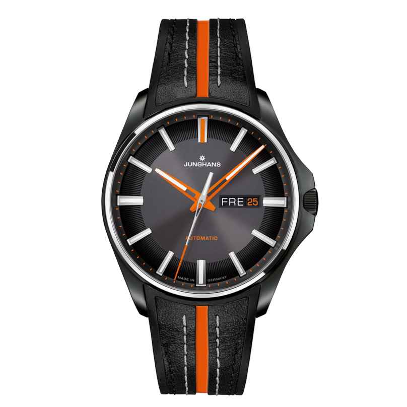 Junghans 27/4612.00 Meister S Automatic Men´s Watch Black/Orange 4000897397333