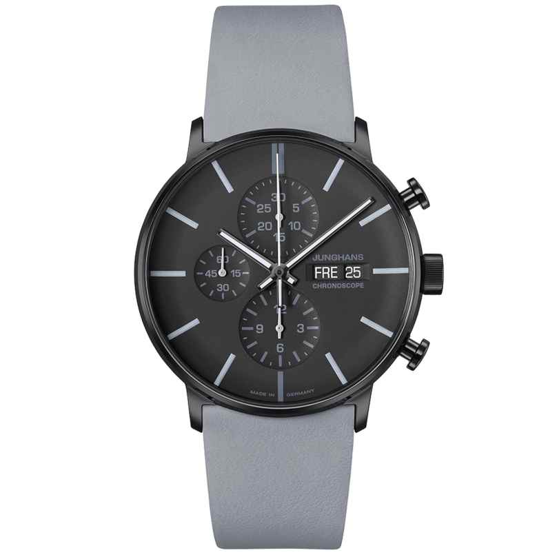 Junghans 027/4371.00 Men's Watch Form A Chronoscope Grey/Black 4000897395384