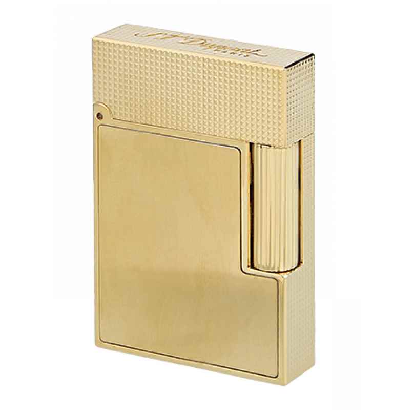 S.T. Dupont C18602 Feuerzeug Linie 2 Klein Goldfarben Gebürstet 3597390273444