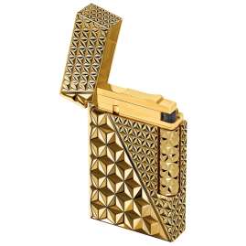 S.T. Dupont C16646 Lighter Line 2 Double Fire X Gold Tone
