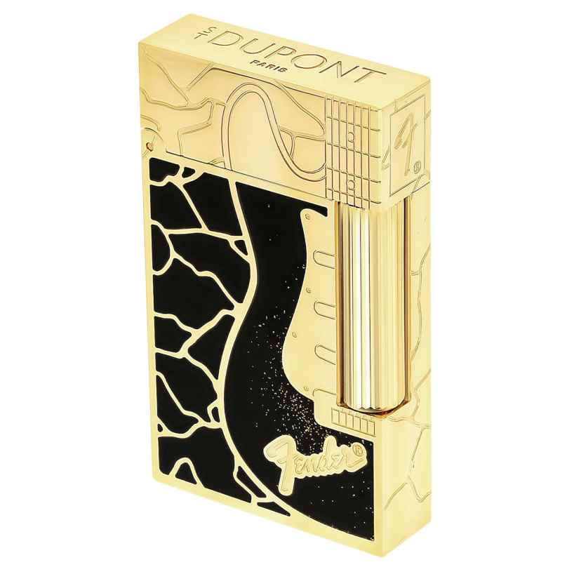 S.T. Dupont C16025CL Lighter Line 2 Fender Black/Gold Tone 3597390309877