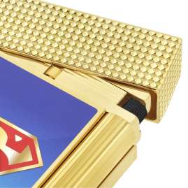 S.T. Dupont C16027CL Lighter Line 2 D.C. Comics Superman Gold Tone/Turquoise LE