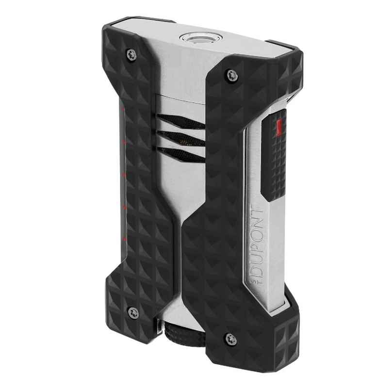 S.T. Dupont W21324 Feuerzeug Windproof Jet Schwarz/Chrom 3597390313058