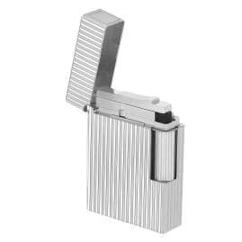 S.T. Dupont C14021 Feuerzeug Linie 1 Vertikale Linien Silberfarben