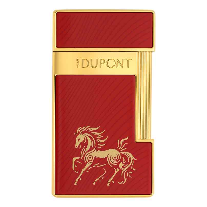 S.T. Dupont 028080 Feuerzeug Slimmy Chinesisches Jahr des Pferdes 3597390312365
