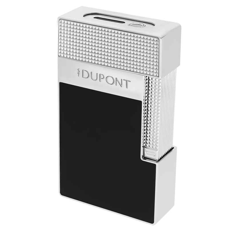 S.T. Dupont T20101 Tischfeuerzeug Schwarz/Chromfarben 3597390312433