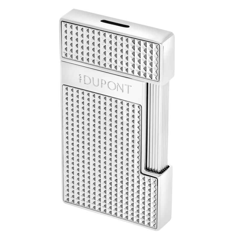 S.T. Dupont 025210 Feuerzeug Biggy Diamantspitzen Silberfarben 3597390308610