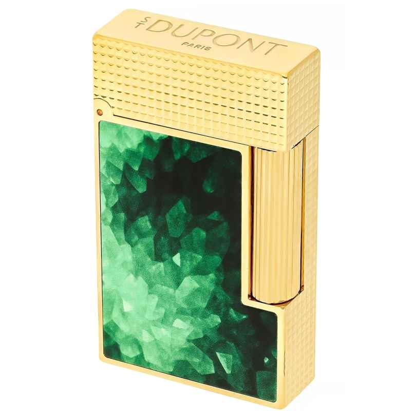 S.T. Dupont C16036CL Feuerzeug Linie 2 Geode Goldfarben/Grün 3597390317087