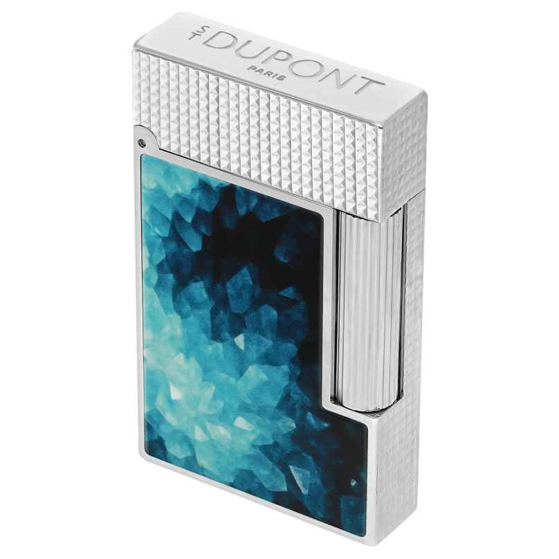S.T. Dupont C16035CL Feuerzeug Linie 2 Geode Palladiumfarben/Blau 3597390317070