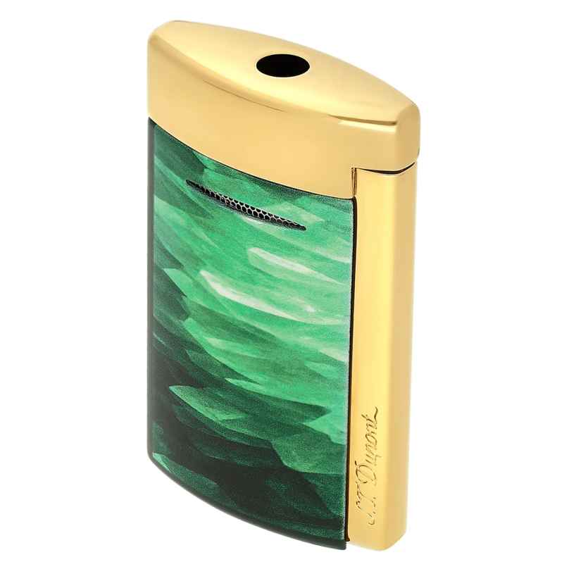 S.T. Dupont 010836 Feuerzug Minijet Geode Goldfarben/Grün 3597390317100