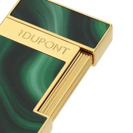S.T. Dupont 028035 Lighter Slimmy Geode Gold Tone/Green