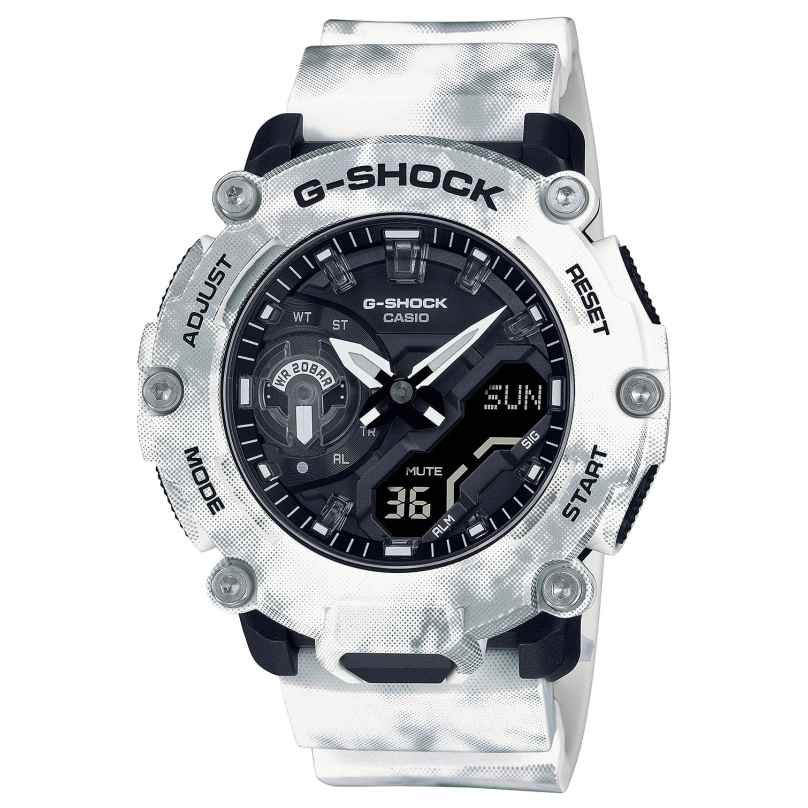 Casio GA-2200GC-7AER G-Shock Classic AnaDigi Herrenuhr Weiß Marmoriert 4549526314346