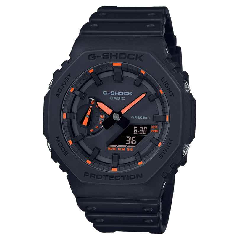 Casio GA-2100-1A4ER G-Shock Classic AnaDigi Men's Watch Black/Orange 4549526319334