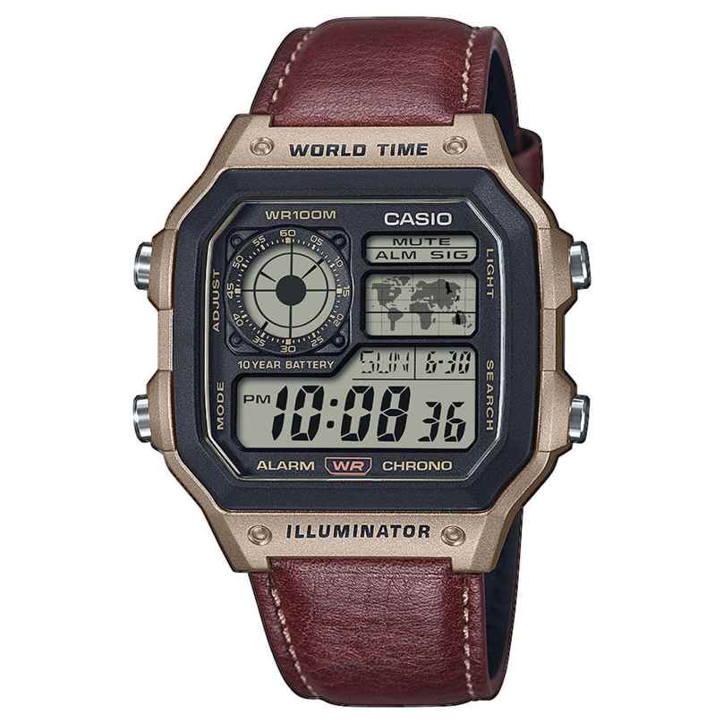 Casio AE-1200WHL-5AVEF Men's Watch Digital with Leather Strap 4549526390104