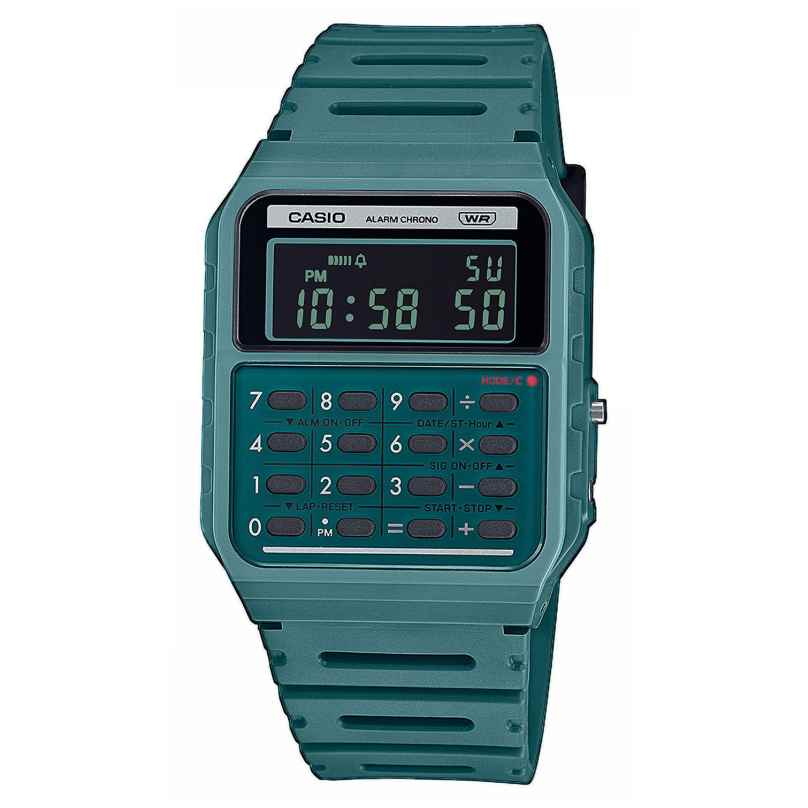 Casio CA-53WB-3BEF Digitaluhr mit Taschenrechner Vintage Edgy Petrol 4549526391873