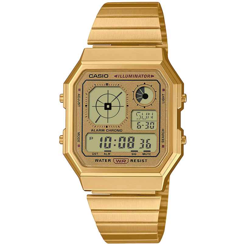 Casio A130WEG-9AEF Unisex Watch Digital Edgy Collection Gold Tone 4549526395499