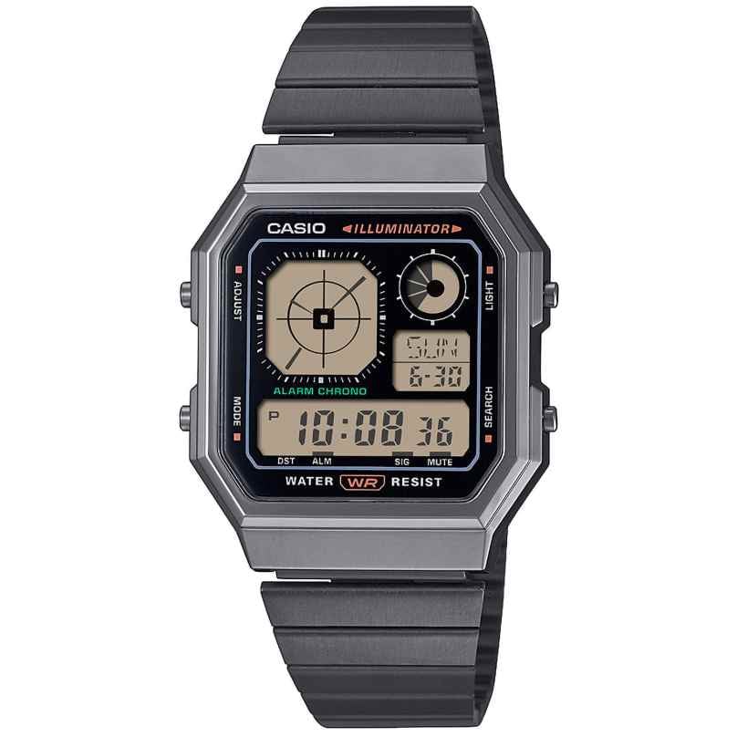 Casio A130WEGG-1AEF Armbanduhr Digital Edgy Collection Anthrazit 4549526395451