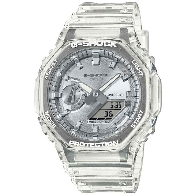 Casio GA-2100BM-7A8ER G-Shock Classic Ana-Digi Uhr Transparent/Silberfarben 4549526399800