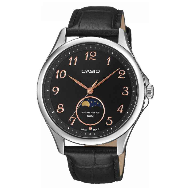 Casio MTP-M110L-1AVER Men's Watch Stainless Steel Moon Phase 4549526418334