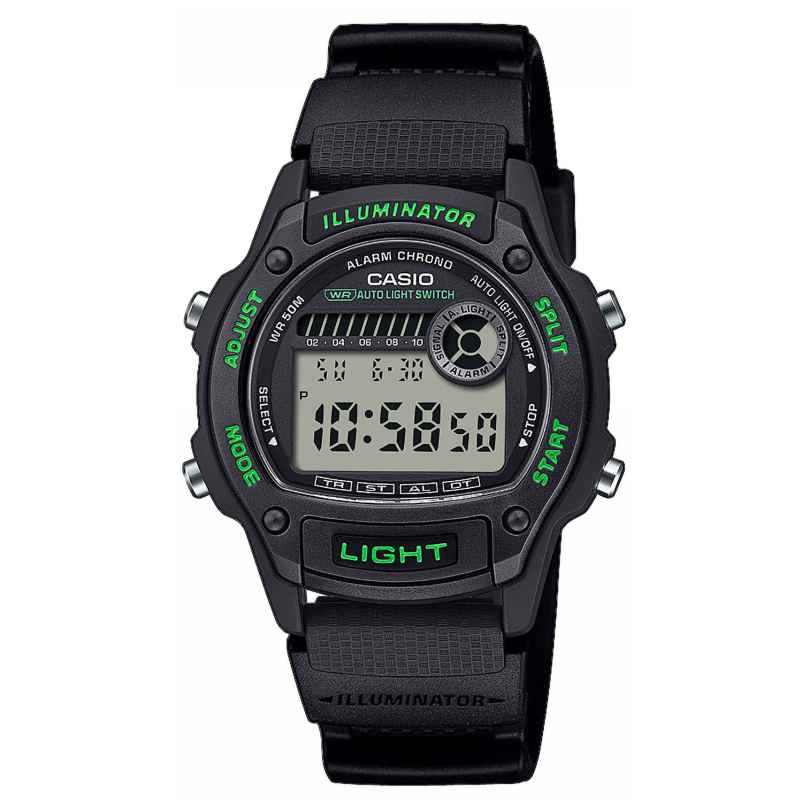 Casio W-220H-1A3VEF Quarzuhr Alarm-Chrono für Damen und Jugendliche 4549526407109