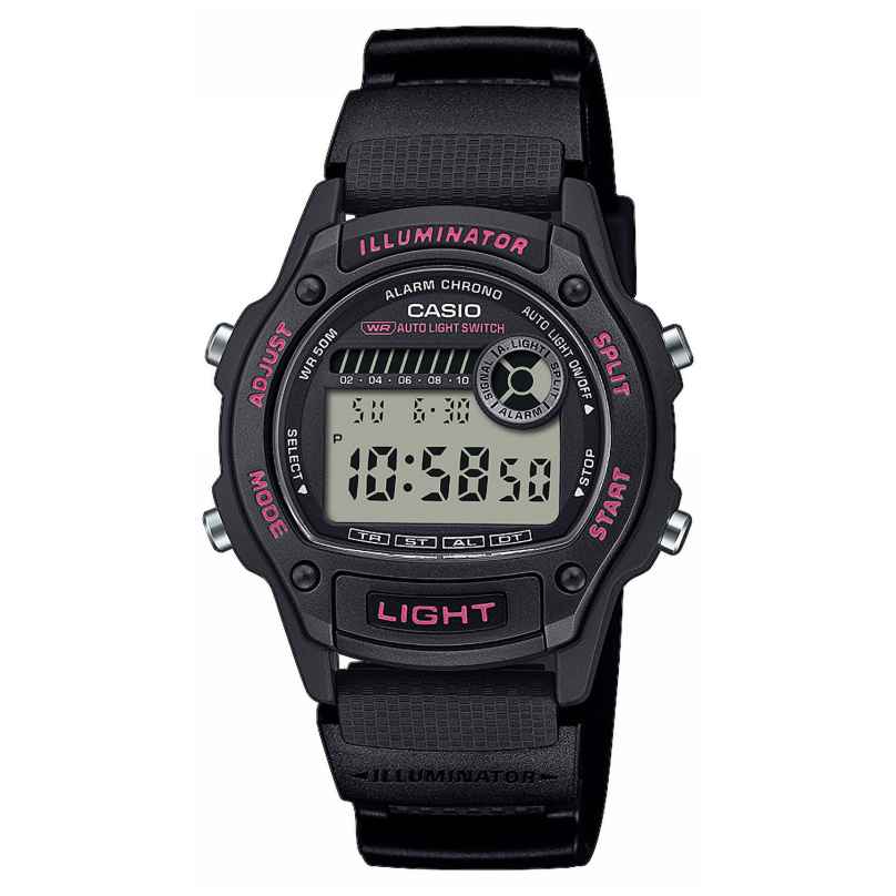 Casio W-220H-1A2VEF Quarzuhr Alarm-Chrono für Damen und Jugendliche 4549526407079