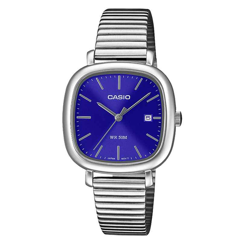 Casio LTP-B166D-2AVEF Damen-Armbanduhr Edelstahl Blau 4549526406515